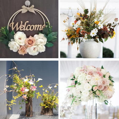 DECORA 18 Gauge White Floral Stem Wire 16 inch,50/Package...