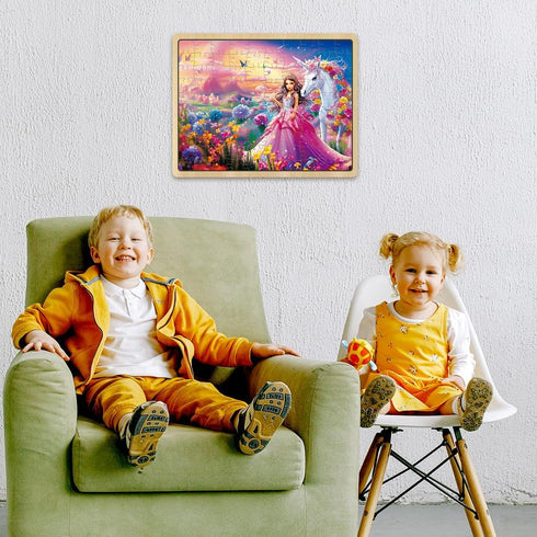 100 Piece Jigsaw Puzzle for Kids Age 4-8 Teens Gift Family Time (Princess & Unicorn)...