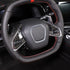 Real Carbon Fiber Steering Wheel Button Cover Sticker Compatible with Chevrolet Corvette C8 2020-2023, Car Steering Wheel Panel Protection Trim (B...