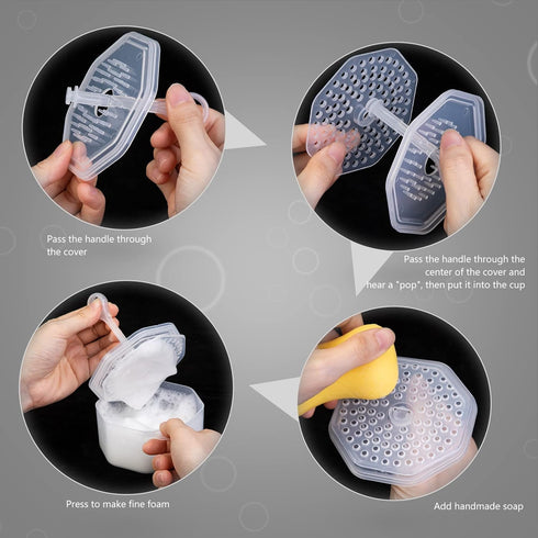 Pwsap Facial Cleansing Tool with Hook- Detachable Face Wash Rich Foam Maker for Face Wash, Deep Skincare Cleaner Tools, Marshmallow Whip Maker | G...
