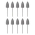 10pcs Rubber Polishing Bit Silicone Buffing Wheels 120 Grit 10mm Dia Mounted Grinding Head for Electric Grinder Rotary Tool, Tapered Shape...