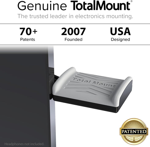 TotalMount Monitor Stand for Headphones and Headsets (Premium-Grade Holder Saves Desk Space and Protects Headphones)...