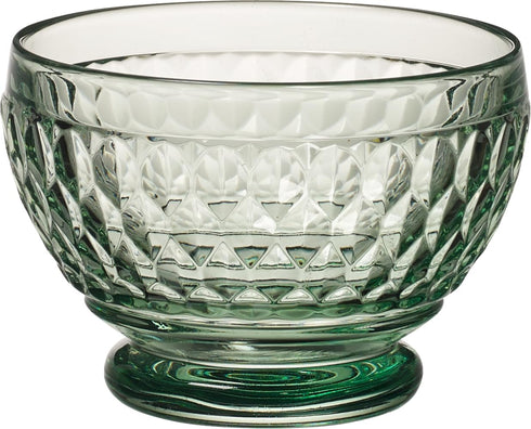 Villeroy & Boch Boston Colored Individual Bowl, Green, 4.5" Diamond Faceted Crystal...