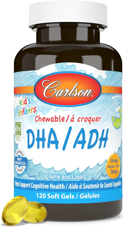 Carlson Carlson for Kids Chew. DHA Orange, 120 Softgels...
