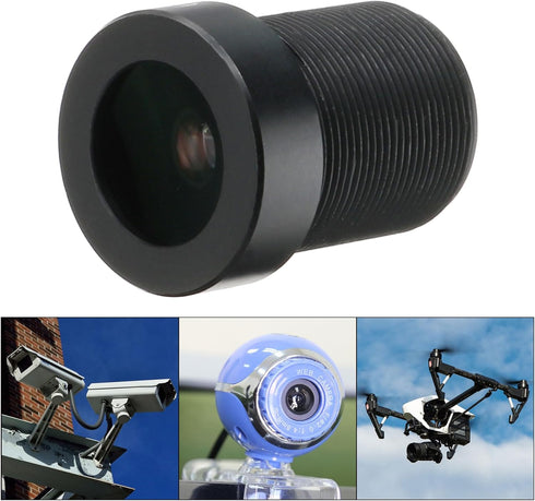 uxcell 6mm CCTV Camera Lens 5MP F2.0 FPV Wide Angle Security Camera Lens M12 Threaded Dia for IP Camera Panoramic, Black 2Pcs...