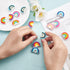 18Pcs 6 Colors Rainbow Silicone Beads Bulk Rainbow Loose Spacer Beads Charm Color Silicone Beads Kit for DIY Necklace Bracelet Earrings Keychain C...