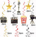 Movie Night Decorations Hanging Swirls Hollywood Movie Theme Party Decorations Supplies 30pcs...