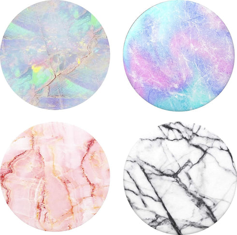 Multi-Function Cell Phone Stand,Rose Gold Pink White Marble Expanding Stand Grip for Smartphones and Tablets (4 Pack)...