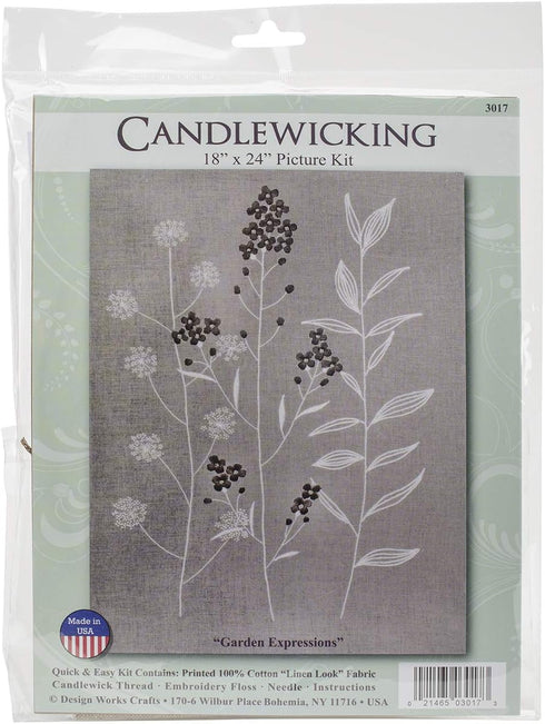 Design Works Crafts 3017 Garden Expressions Candlewick Kit, 18 by 24"......