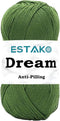 Estako Dream, 100% Microfiber Acrylic Yarn, Soft, Super Fino/Fingering weight (1) for Crochet and Knitting 3.5 Oz (100g) / 382 Yrds (350m) (74023 ...