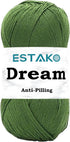 Estako Dream, 100% Microfiber Acrylic Yarn, Soft, Super Fino/Fingering weight (1) for Crochet and Knitting 3.5 Oz (100g) / 382 Yrds (350m) (74023 ...