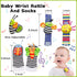 Morofme Baby Rattle Socks & Wrist Toys Infant Wrist Rattles and Foot Rattles Newborn Hand & Foot Toys Arm Hand Bracelet Rattle Foot Finder Socks B...
