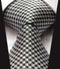 Intrepid Handmade, Executive Wardrobe Accessory, Black and White (Tuxedo Color) Houndstooth 3.4" Silk Jacquard Woven Men's Necktie Tie...