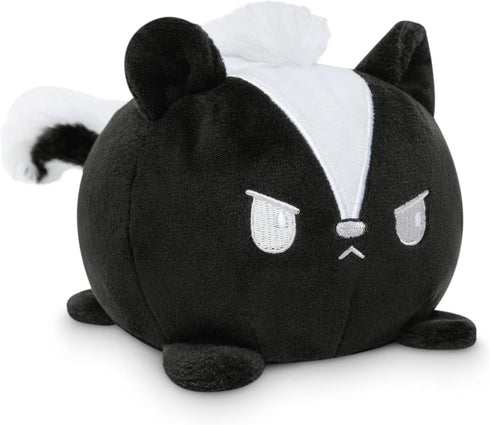 TeeTurtle - The Original Reversible Skunk Plushie - Black + White - Show your mood without saying a word!...