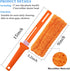 4 Pack Microfiber Dusters - 15 Inch Length, Flat Design, Electrostatic Dust Adsorption, Detachable and Washable, Feather Duster for Cleaning Gap, ...