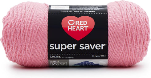 RED HEART Super Saver Yarn, Perfect Pink...