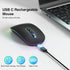 cimetech Bluetooth Mouse, Wireless Rechargeable Mouse, LED Silent Computer Mice with Dual Mode (Bluetooth 5.1 and 2.4G), Compatible with iPad, Lap...