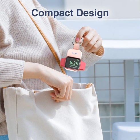 i.VALUX Portable Wireless Charger for Apple Watch Series 10/9/8/UItra/7/6/5/4/3/2/SE, Compact Magnetic iWatch Charger 1000mAh Power Bank Travel Ke...