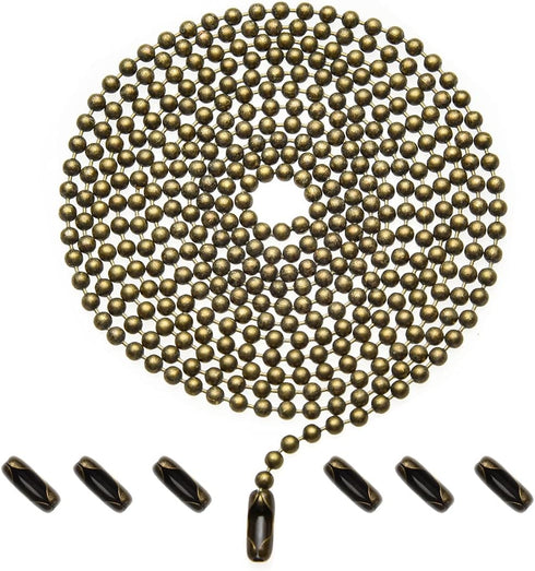 Pull Chain Extension for Ceiling Fans and Light Fixture, 59-inch Long with 6 Matching Connectors (Bronze)...