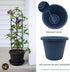 The HC Companies 14 Inch Round Classic Planter - Plastic Plant Pot for Indoor Outdoor Plants Flowers Herbs, Slate Blue...