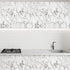 Decoroom White Grey Marble Contact Paper, Self Adhesive Removable Peel and Stick Wallpaper, Waterproof Marble Contact Paper Granite for Countertop...
