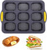 MUJUZE Mini Loaf pan, 9 Cavity Silicone Bread Pan Mini Bread Pan Brownie Pan, Nonstick & Heat Resistant Mini Baguette Pan, Baking Pan for Bread...