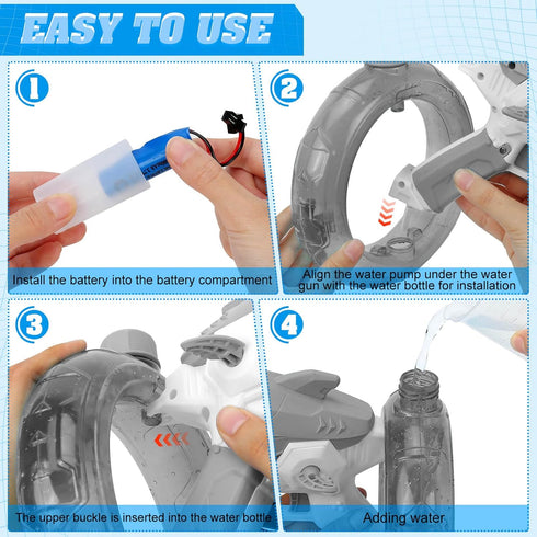 Electric Water Guns for Kids Ages 4-8: Powerful Electric Water Gun Automatic Squirt Gun Large Capacity Water Gun Long Range Water Gun Summer Outdo...