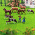 Farm Animals Figure Set,AN8706 36PCS 1:87 Well Painted Farm Animals Cows Horses Figures for HO Scale Model Train Scenery Layout Miniature Landscap...