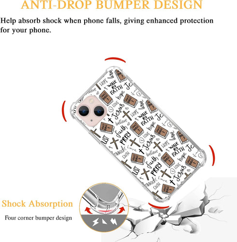 Holy Bible Case Compatible with iPhone 15 Plus, Christian Faith Pray Love Phone Case for iPhone 15 Plus, Cool TPU Protective Phone Case Cover......