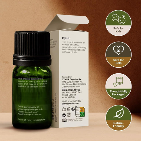 Gya Labs Organic Myrrh Essential Oil for Skin and face- 100% Pure Natural Myrrh Oils Organic for Diffuser, Hair, Candle Making & Massage, Natural ...