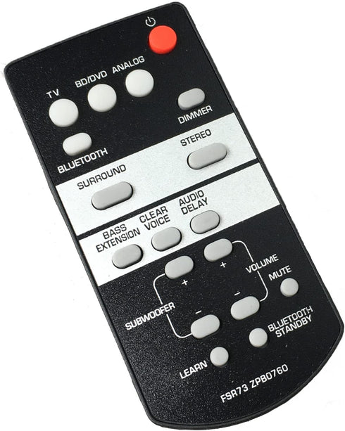 Replacement Remote Control FSR73 ZP80760 Compatible for Yamaha Sound Bar Home Theater Speaker System ATS-1050 SRT-700 YAS-105 Soundbar...