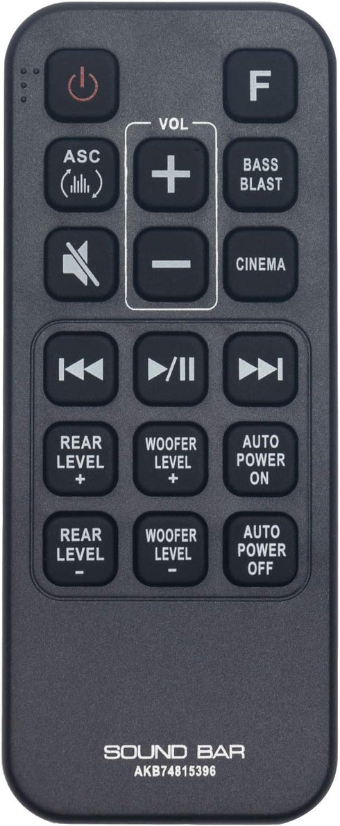 Soundbar AKB74815396 Replace Remote Compatible with LG Soundbar Player LASC47 SJ4Y SJ4YS DJ4Y-S DJ4YS LASC58R SJ4R SH4Y...