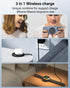 KPON Travel Charger for iPhone and Apple Watch, Magnetic Wireless Phone Charger 3 in 1, Compatible with iPhone 14/13/12, Apple Watch 7/6/5/4/3/2/S...
