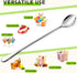 9-Inch Long Coffee Spoons for Coffee Bar, Coffee Stirrers Ice Cream Spoon Tea Spoons Stainless Steel Long Spoon for Cocktail Stirring Iced Tea, Co...