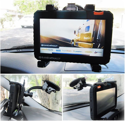 Car Truck GPS & Tablet Windshield Mount, Suction Cup Holder with Adjustable Bracket, Fits Device and Magnetic Mount, Compatible with 7 Inch Garmin...