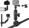 Peastrex Camera Super Clamp Motorcycle Bike Mount Arm 1inch Ball Head Accessories for GoPro AKASO DJI Action Insta360 DSLR Digital Camera Monitor ...