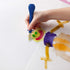 U.S. Art Supply Children's Jumbo Art Brushes Set of 6 - Plastic Handle Round Brushes with Hog Bristles, Stubby Grip - Ideal for Tempera, Poster Pa...