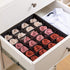 Qozary 2 Pack Socks Underwear Drawer Organizer Divider, 24 Cell or 16 Cell Collapsible Cabinet Closet Organizer Storage Boxes for Clothes, Socks, ...