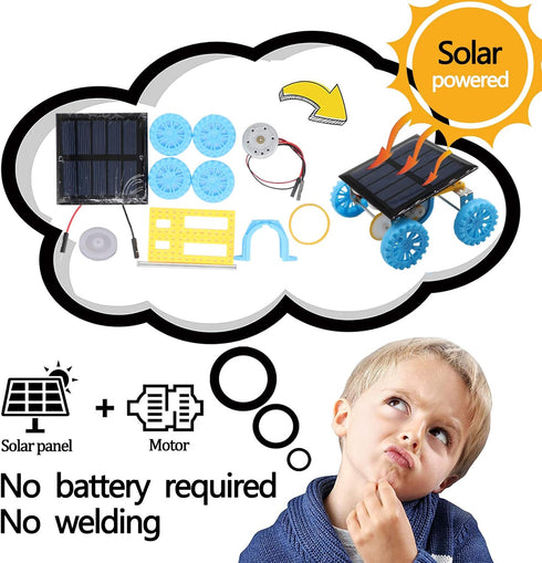 4 in 1 Solar Power & Electric Motor STEM Kits,Science Experiment Projects for Kids Beginners,Electronic Assembly Solar Powered Toy Kit,DIY Educati...
