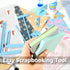 UPTTHOW 6Pcs Bookbinding Easy Scrapbooking Tool for Starter, Complete Great Stencils and Cutter Guide Kit Can Be Made Into Notebook Calender Junk ...