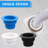 3Pcs Fit Drain Pipe Hose Silicone Plug, Washing Machine Drain Hose Holder, Washing Machine Drain for Bathroom Kitchen, Silicone Plug Sewer Seal Ri...