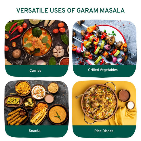 SPICE TRAIN, Garam Masala Powder (3.53oz/100g) Blend of 14 Indian Spices | Aromatic, Gluten Free & Non GMO | 100% Pure, No Fillers, Perfect For Co...