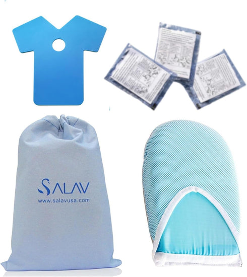 SALAV Heavy Duty Commercial Full-Size Garment Steamer (ACCESSORIES SET ONLY: Mini Ironing Board, Steam Mitt, 3-pc Descaler, Storage Bag)...