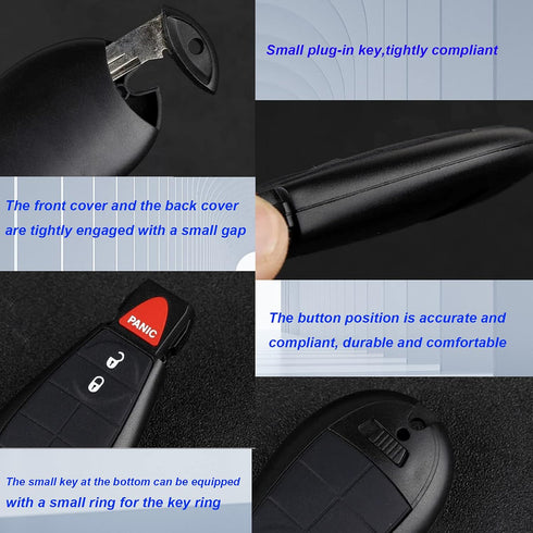 3 Button Entry Keyless Key Fob Compatible for Dodge Challenger, Charger, Grand Caravan, Chrysler 300, RAM 1500 2500 3500 Keyless Entry Remote Repl...