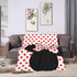 Cute Bow and Polka Dot Blanket Air Conditioner Blanket Lightweight Nap Flannel Blanket Soft for Sofa Bed Living Room Suitable for All Seasons 50"x...