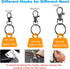 Black Keychain Key Chain Rings Clips Bulk (60pcs, Small), Swivel Lanyard Snap Hooks (32mm) X 30pcs + Key Rings X 30pcs, for Keychain Crafts Resin ...