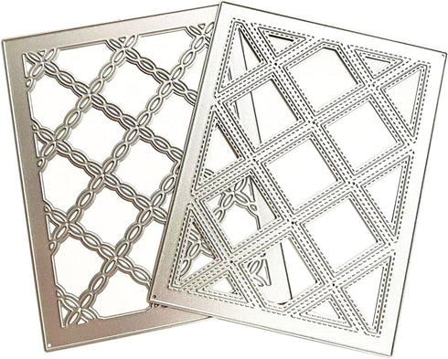 Cutting Dies 3D Background Frame Metal Stencils Scrapbooking Tools DIY Craft Carbon Steel Embossing Template for Paper Card Making Album Arts Supp...