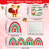 Merry Christmas Boho Rainbow Cut-Outs Be Merry Classroom Bulletin Board with Borders Set Bohemian Rainbow Cut Outs Winter Xmas Cardboard Paper Cut...