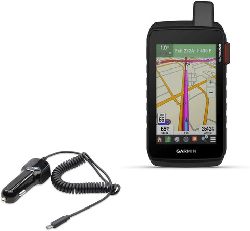 BoxWave Car Charger Compatible with Garmin Montana 700i - Car Charger Plus, Car Charger Extra USB Port with Integrated Cable for Garmin Montana 70...