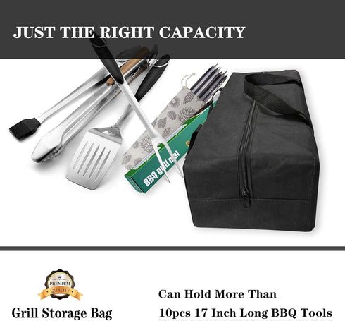 BBQ storage bag, outdoor barbecue bag, barbecue tool storage bag, barbecue hardware tool barbecue bag, suitable for camping and hiking barbecue, e...